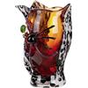 Gilde Vaso in vetro Art per il viso Cat - vetro, altezza 27 cm x larghezza 23 cm - marrone - vaso decorativo in vetro per la casa - motivo gatto