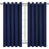 BGment Tende oscuranti per camera da letto, con occhielli, per isolamento termico, per soggiorno, set di 2 pannelli (188 x 160 cm, blu navy)