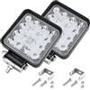 Turnaroundtech Fari led trattore 12V 2 pezzi alluminio abs 48W 16 led 6500K 10.5 cms 4.21