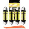 ANTEMOON 41mm 42mm Festoon C5W LED Lampadine 6500K Bianco 12V 24V 578 Lampadina Siluro LED 4014 24SMD Canbus Senza Errori Luci Interne Auto Lampada Porta Lettura Soffitto Interior Luce Targa, 4Pcs