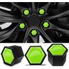 SkinoEu 20 Pezzi Tappi per Dadi Ruota 17mm Copri Dadi per Bulloni della Ruota Esagonali per Pneumatici con Set di Strumenti di Rimozione per Auto Verde NC 38