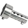 Baceyong Silenziatore universale di scarico moto Baceyong, 42mm / 1.7inches; 45mm / 1.8inches; 48mm/1.9inch, argento
