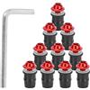 Tomotato Kit Viti Bulloni Parabrezza Moto 10 Pezzi, M5x16mm Bulloni di Montaggio Corpo Parabrezza Moto Universale Dadi con Chiave(Red)