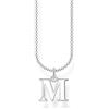 Thomas Sabo Collana con lettera M in argento sterling 925, Argento, KE2022-001-21