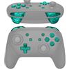 eXtremeRate Tasti ABXY D-Pad Croci Direzionali Pulsanti ZR ZL L R Ricambio per Nintendo Switch Pro Controller Joystick con Cacciaviti,Non Include Controller-Trasparente Verde Smeraldo