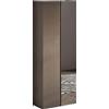 Web Convenienza Scarpiera Moderna Doppia Anta Made in Italy 1 Anta a Specchio e 8 Ripiani - Scarpiera da Ingresso, Soggiorno Camera da Letto - Dimensioni 70x185x35 cm (Bronzo - Mercure)