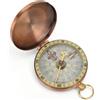 Frdhee Bussola Vintage, Bussola Tascabile in Ottone Antico per Campeggio Escursioni Orienteering Vela e Scouting