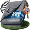 valuents Tappeto da Campeggio - Blu/Grigio - 250X300Cm - Stuoia Stuoino Campeggio Camper Conver + Inclusi: Borsa, Filo per Bucato & 8 Picchetti