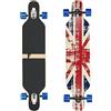 FunTomia Flex1 fino a 122 kg - Camber Longboard (Flex1 fino a 122 kg, Inghilterra - legno d'acero)