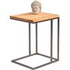 M2 Kollektion HomeTrends4You Odis Tavolino, kernbuche/Metall edelstahloptik, 38 x 43 x 62 cm