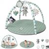 Blissful Diary Palestrina Neonato Con Arco Rimovibile, Palestrina Neonato Montessori Con 6 Giochi - Sviluppo Sensoriale E Motorio Progressivo, Regalo Per Neonati, Ragazze E Ragazzi,Verde Salvia