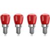 ZFQ Lampadine Colorate LED E14 Rosso, 3W, E14, rosso decorative, ricambio per lampadine rosso da 25 W, illuminazione ambientale/Halloween/Natale/luce festival, bar/festa lampadina colore (Pacco da 4)