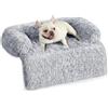 Feandrea FluffyHug Cuccia Divano per Cani di Peluche, Tappeto Copridivano per Animali, Taglia M, per Cani di Piccola e Media Taglia, 80 x 75 x 16 cm, Grigio Ombré PGW221G01