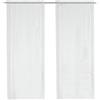 HD BRICO Tende a Pacchetto in Misto Lino, Semi Trasparenti Stile Chic Tenda a Righe per Interni 2 Pannelli con Tasca Bianco (45X240 cm)
