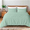 Ruggeri - Parure Copripiumino Matrimoniale | 100% Morbida Microfibra di Alta Qualità - Collezione Everyday (Verde Acqua)
