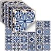 oxiang 24 Pezzi Adesivi Per Piastrelle Vinile Autoadesivi Adesivi Murali Impermeabili Per Cucina Bagno Piastrelle Parete Camino Armadio Decorazione Adesivi,Hz-39,10x10 Cm