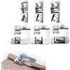 Joysuelly Piedini Macchina Cucire Orlatore Universale Orlo Arrotolato Accessori | Acciaio inossidabile robusto, 3 pezzi inclusi, 4/8 6/8 8/8 misure, domestiche compatibili, montaggio rapido facile