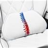 Dapucarin Cuscino Lombare Auto, Supporto Lombare Ergonomico in Memory Foam, Pelle Cuscino Schiena per Sedia Ufficio, Viaggio, Casa, Divano, Bianco Sporco, 1PC