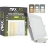 Maxled, Light is Led! Faretti LED Incasso Cartongesso 18W 1440LM Luci Soffitto Interno 120º 3CCT 3000K/4000K/6000K Faretto LED Incasso IP44 Non Dimmerabile Diametro Foro 205 x 205mm AC 230V
