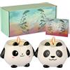 JUMBOW ABSORD Regali per mamme, compleanni, donne, regalo di compleanno per sorella, confezione da 2 simpatiche candele (Panda)
