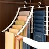 KQDRAVINE Grucce per pantaloni, 2 grucce pieghevoli per pantaloni, salvaspazio, per appendere pantaloni, gonne, sciarpe, asciugamani, lenzuola, cravatte, cinture e piccoli indumenti