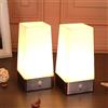 WRalwaysLX 2 Pack Retro LED Luce notturna per la casa, a batteria piccola lampada con sensore di movimento PIR LED wireless interno/esterno per camera da letto,corridoio,cucina