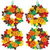 Benjia Set di 4 fai da te Decorazioni in Feltro Ghirlande Autunnali per bambini, Autunno Attività Artigianali Creative Decorazione Appesa in Corona Autunno per Autunnale Halloween Casa Porta Finestra