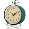 Bcuuozeeing Sveglia Retro Analogica Senza Ticchettio, 4,3'' Sveglia Analogica Rotonda con Luce Notturna Snooze, Alimentata a Batteria Forte per Chi Dorme Profondamente, Bambini, Anziani, Sveglia Analogica per