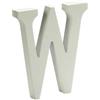Pincello Lettera W Legno Bianco (1,8 x 21 x 17 cm) (12 Pezzi)
