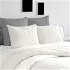 Ruggeri Set Lenzuola Completo Copripiumino Matrimoniale, Cotone, Bianco | 1 sacco copripiumino 250x200 cm risvolto 40 cm 1 lenzuolo angoli 170x200 cm alto 25 cm 2 federe 50x80 cm chiusura sacco 20cm