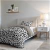 Italian Bed Linen Set Copripiumino Microfibra Fashion, Lavorato in Italia - Parure Copri Piumino - Sacco Piumone 200x200 cm con Patella e federa Cuscino, Piazza e Mezza, Ingrid