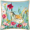 furn. Fodera per cuscino in ciniglia stampata Wylder Nature Marais Bird Meadow - multicolore - 45x45 cm