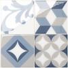 Smart Tiles Piastrelle Adesive 3D per Cucina e Bagno - Vintage Blu/Grigio, 5 Mattonelle Adesive 22,86x22,86 cm, Paraschizzi Cucina, Resistente al Calore, Pannelli Decorativi, Prodotto in Canada