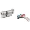THIRARD - Cilindro Serratura con Pomolo T2 - Nickel - Massima Sicurezza - Anti-Strappo, Anti-Trapano, Anti-Scasso, Anti-Snap - 40B x 30 mm - Grigio - 5 Chiavi Piatte Reversibili
