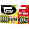 Cegasa superalkaline - Confezione 12 batterie LR6, colore: verde