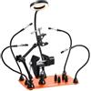 VEVOR Stazione Terza Mano per Saldatura Magnetica 4 Bracci Flessibili, Lampada d'Ingrandimento a LED 3X, 4 Supporti PCB Supporto per Pistola ad Aria Calda a 360°, Ausilio per Riparazioni Elettroniche
