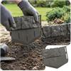 VOUNOT® Bordura per Aiuola Effetto Pietra 10,7m in Plastica Ultra Resistente, Senza Scavo, Bordo Giardino Decorativa Facile da Installare, per Vialetti, Aiuole e Prati, Set da 70 Pezzi, Grigio