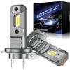 OVVOFPP H7 LED Lampadina,100 W 30000 LM 6500 K Luce Bianca Fredda, Lampadine per Fari Auto e Moto, LED H7 in Mini Dimensione 1:1, Sostituzione Diretta delle Alogene, Plug and Play