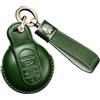 ontto Custodia per chiave auto, adatta per BMW Mini Cooper S D One Clubman Countryman F56 F54 F55 F57 F60, in pelle, con 3 pulsanti, colore: verde