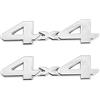 SgW 4X4 Emblemi Sticker 3D Chrome Auto Tuning Sticker Liberty Targhetta di ricambio per SUV (argento)