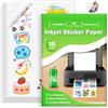 Euqvunn 18 Fogli Carta Adesiva per Stampante A4, Carta Vinile Stampabile Adesivo Trasplucido Impermeabile, Self-Adhesive Full Page per Stampanti a Getto d'Inchiostro, Quick Dry, 210x297mm