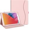 FINTIE Custodia per iPad 10.2 Pollici 9a / 8a / 7a Generazione (2021 2020 2019), [Multi-angli] Folio Pieghevole Cover Protettiva Case con Tasca, Auto Sveglia/Sonno, Oro Rosa