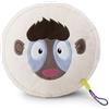 NICI Morbido Cuscino in Tessuto Peluche, Ideale per Le Coccole di Bambini e Adulti, per casa, Asilo o in Viaggio, Motivo: mandrillo, Ø 35 cm, 10 cm di Altezza, Bianco - 62751