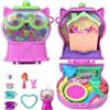 Polly Pocket - Gattino Caramelle, cofanetto a forma di distributore di dolci, con una mini bambola e un cucciolo, accessori come tazza, dondolo e a tema frutta inclusi, 4+ anni, JKC50