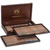 Caran D'Ache Luminance 6901 - Cofanetto in Legno, Assortimento 80 Matite Colorate - 76 colori + 4 doppi