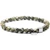 Nato Cuff - Bracciale Perline Pyrite Sfaccettata Pietre semipreziose - Gioielli Uomo o Donna Acciaio Inossidabile fatti a mano in Francia (Large 19cm) (Medium 17cm)