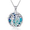 URONE Albero della vita, collana in argento 925, ciondolo a forma di albero della vita, regalo per donna, Argento sterling, Nessuna pietra preziosa