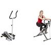Sunny Health & Fitness Sunny Health and Fitness Row-N-Ride™ PRO Squat Assist Trainer, Rowing Machine w/Digital Monitor + Magnetic Underdesk/Standing Portable Ellittical Machine