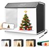 PULUZ 60 x 40 cm Photo Studio LED Light Box Portatile 24x16x20 pollici Cuboide Photography Studio Tenda Kit con 4 Colori Fondali Box