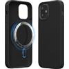 kwmobile Custodia Magnetica Compatibile con Apple iPhone 12 mini - Compatibile con MagSafe - Cover Silicone TPU Magnete - nero